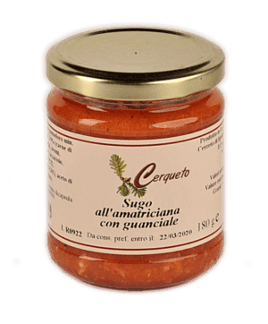 Amatriciana sauce with bacon
